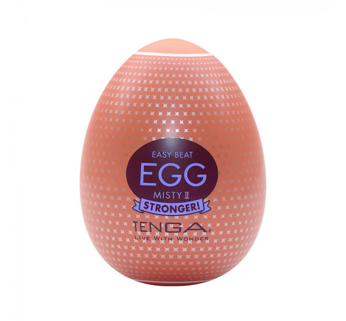Мастурбатор-яйце Tenga Egg Misty II, щільний TPE, пробник лубриканту 5 мл