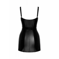 Сукня Noir Handmade F320 Starlet, XXL, під латекс, міні, блискавка по всій довжині, кільце на поясі — Просмотреть изображение 8