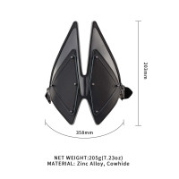 Маска на очі LOCKINK Vixen Blindfold, чорна, натуральна шкіра, регульований обсяг