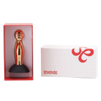 Вибромассажер простаты LOCKINK SEVANDA Eros, золотистый, 10 режимов, пульт ДУ, съемная присоска — Просмотреть изображение 9