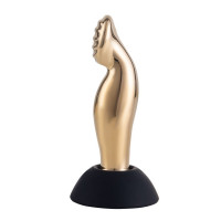 Вибромассажер простаты LOCKINK SEVANDA Eros, золотистый, 10 режимов, пульт ДУ, съемная присоска