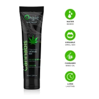 Лубрикант на водній основі Orgie Lube Tube Cannabis, 100 мл, їстівний, з олією насіння конопель — Переглянути зображення 4