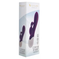 Вібратор-кролик S Pleasures Premium Corabi Rabbit, фіолетовий, вушка для клітора, 16 режимів, нагрів — Переглянути зображення 3