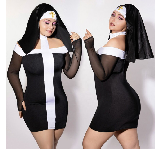 Еротичний костюм монашки JSY P61130 Plus Size