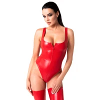 Боді Noir Handmade F352 Red powerwetlook body - S — Переглянути зображення 1