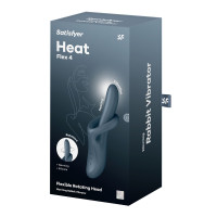 Вибратор с ротацией Satisfyer Heat Flex 4 Grey, подогрев до 39°C