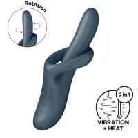 Вібратор з ротацією Satisfyer Heat Flex 4 Grey, підігрів до 39°C — Переглянути зображення 1