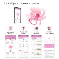 Смарт-виброяйцо Magic Motion Flamingo Max Pink 2 в 1: виброяйцо и тренажер Кегеля, 10 режимов