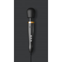 Премиальный вибромассажер DOXY Die Cast матово-черный, с покрытием из 24-каратного золота