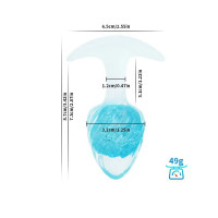 Анальна пробка Liebe Seele Icecream-shaped Crystal Anal Plug - Blue Small