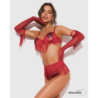 Комплект Obsessive Rossay Red 4-pcs crotchless set S/M — фото 3