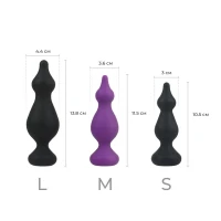 Анальна пробка Adrien Lastic Amuse Medium Purple (M) з двома переходами, макс. діаметр 3,6 см — Переглянути зображення 4
