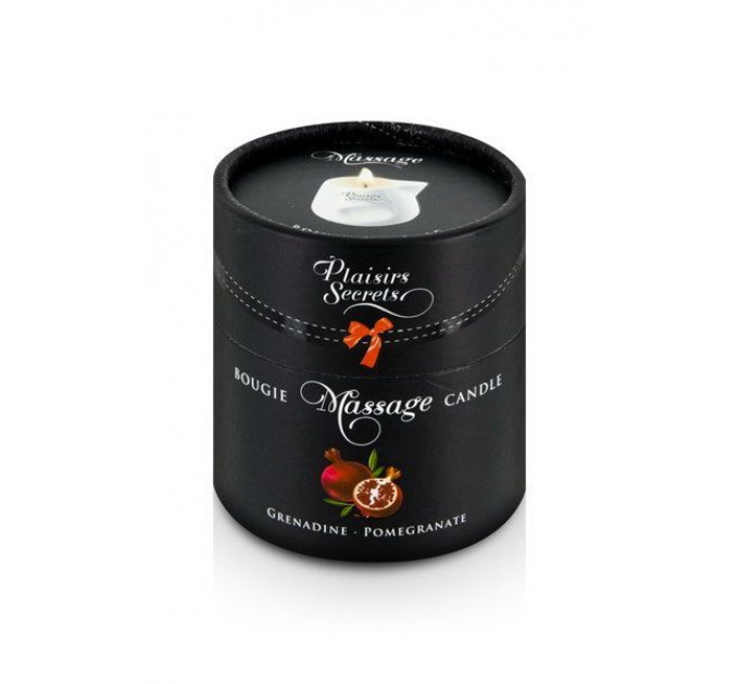 Масажна свічка Plaisirs Secrets Pomegranate (80 мл) подарункова упаковка, керамічний посуд