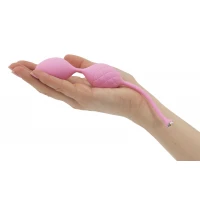 Розкішні вагінальні кульки PILLOW TALK - Frisky Pink з кристалом, діаметр 3,2 см, вага 49-75гр — Переглянути зображення 4