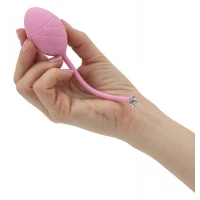 Розкішні вагінальні кульки PILLOW TALK - Frisky Pink з кристалом, діаметр 3,2 см, вага 49-75гр — Переглянути зображення 3