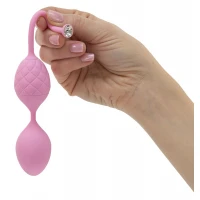 Розкішні вагінальні кульки PILLOW TALK - Frisky Pink з кристалом, діаметр 3,2 см, вага 49-75гр — Переглянути зображення 2