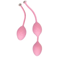 Розкішні вагінальні кульки PILLOW TALK - Frisky Pink з кристалом, діаметр 3,2 см, вага 49-75гр — Переглянути зображення 1