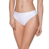 Трусики-бразиліана з бавовни Passion PS005 PANTIES L, white — Переглянути зображення 1