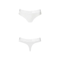Трусики-бразиліана з бавовни Passion PS005 PANTIES L, white — Переглянути зображення 5