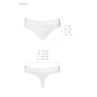 Трусики-бразиліана з бавовни Passion PS005 PANTIES L, white — Переглянути зображення 6