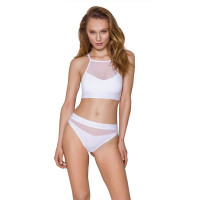 Спортивный топ с прозрачной вставкой Passion PS006 TOP S, white