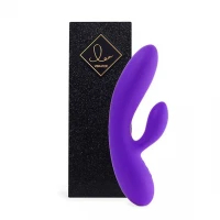 Гнучкий вібратор кролик з двома моторами FeelzToys Lea Rabbit Vibrator Medium Purple — Просмотреть изображение 1