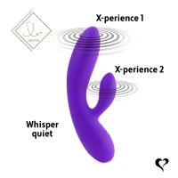 Гнучкий вібратор кролик з двома моторами FeelzToys Lea Rabbit Vibrator Medium Purple — Просмотреть изображение 6