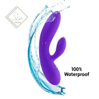 Гнучкий вібратор кролик з двома моторами FeelzToys Lea Rabbit Vibrator Medium Purple — Просмотреть изображение 5