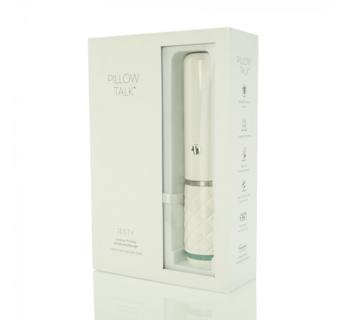 Розкішний вібратор-пульсатор Pillow Talk з присоскою - Feisty Thrusting Vibrator Teal