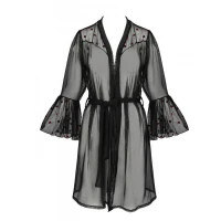 Повітряний пеньюар Passion LOVELIA PEIGNOIR XXL/XXXL, black — Просмотреть изображение 5