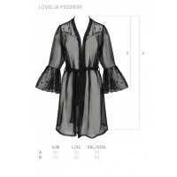 Воздушный пеньюар Passion LOVELIA PEIGNOIR XXL/XXXL, black — Просмотреть изображение 7