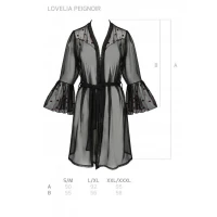 Повітряний пеньюар Passion LOVELIA PEIGNOIR XXL/XXXL, black — Просмотреть изображение 7