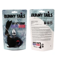 Анальна пробка FeelzToys - Bunny Tails Butt Plug Black — Переглянути зображення 3
