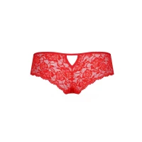 Трусики-бразиліана з квіткового мережива Passion RAJA THONG S/M, red — Переглянути зображення 6