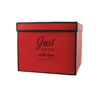 Подарункова коробка Just for you червона, S - 20х17х14, 5 см — Просмотреть изображение 1