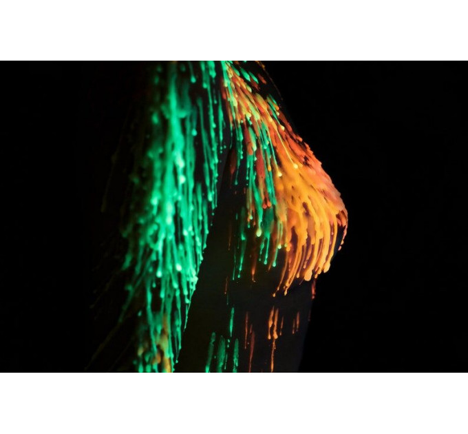 Помаранчева воскова свічка Art of Sex size M 15 см низькотемпературна, люмінесцентна