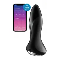 Анальна смарт-вібропробка із перлинним масажем Satisfyer Rotator Plug 1+ Black — Переглянути зображення 1