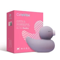 Вакуумний вібратор-качечка CuteVibe Ducky Grey — Просмотреть изображение 4