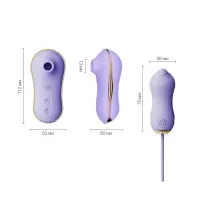 Набір 2в1 Zalo — UNICORN Violet, віброяйце + вакуумний стимулятор — Просмотреть изображение 2