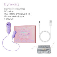 Набор 2в1 Zalo — UNICORN Violet, виброяйцо + вакуумный стимулятор — Просмотреть изображение 7