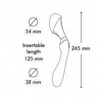 Вибромассажер Shunga Zoa Black, двусторонний