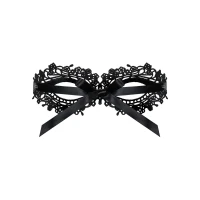 Мереживна маска Obsessive A710 mask, єдиний розмір, чорна — Переглянути зображення 4