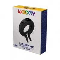 Ерекційне віброкільце Wooomy Marry Me, перезаряджувальне, 10 режимів вібрації, діаметр 4 см — Переглянути зображення 4