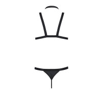 Комплект чоловічої білизни зі стреп Passion 039 SET ANDREW L/XL Black, стринги, шлейки — Переглянути зображення 6