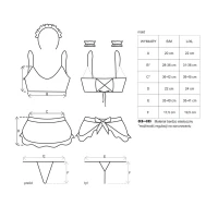 Атласний еротичний костюм покоївки Obsessive Maid set S/M, black, 5 предметів — Переглянути зображення 12
