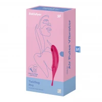 Вібратор для клітора з вакуумною стимуляцією Satisfyer Twirling Pro Red — Просмотреть изображение 5