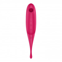 Вібратор для клітора з вакуумною стимуляцією Satisfyer Twirling Pro Red