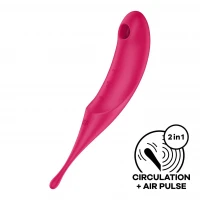 Вібратор для клітора з вакуумною стимуляцією Satisfyer Twirling Pro Red — Просмотреть изображение 1