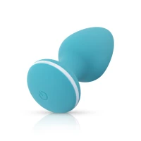 Анальна вібропробка Cala Azul – Blanca Vibrating anal plug, 10 режимів — Переглянути зображення 3