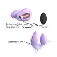 Віброяйце з вакуумною кліторальною стимуляцією Love To Love Wonderlover VIVA MAUVE — Переглянути зображення 4